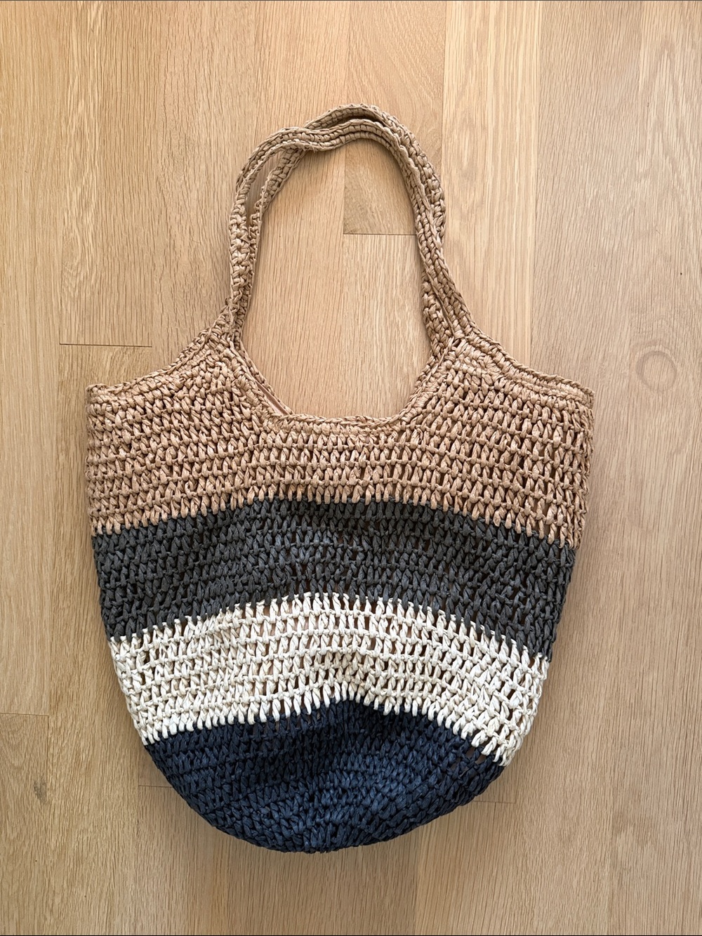Basket Tote Bag with Zipper